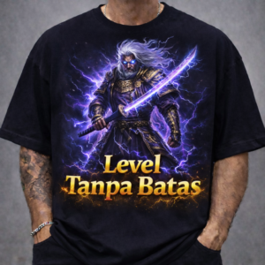 Gunungmas88 Kaos Hitam full print depan Petir Zues